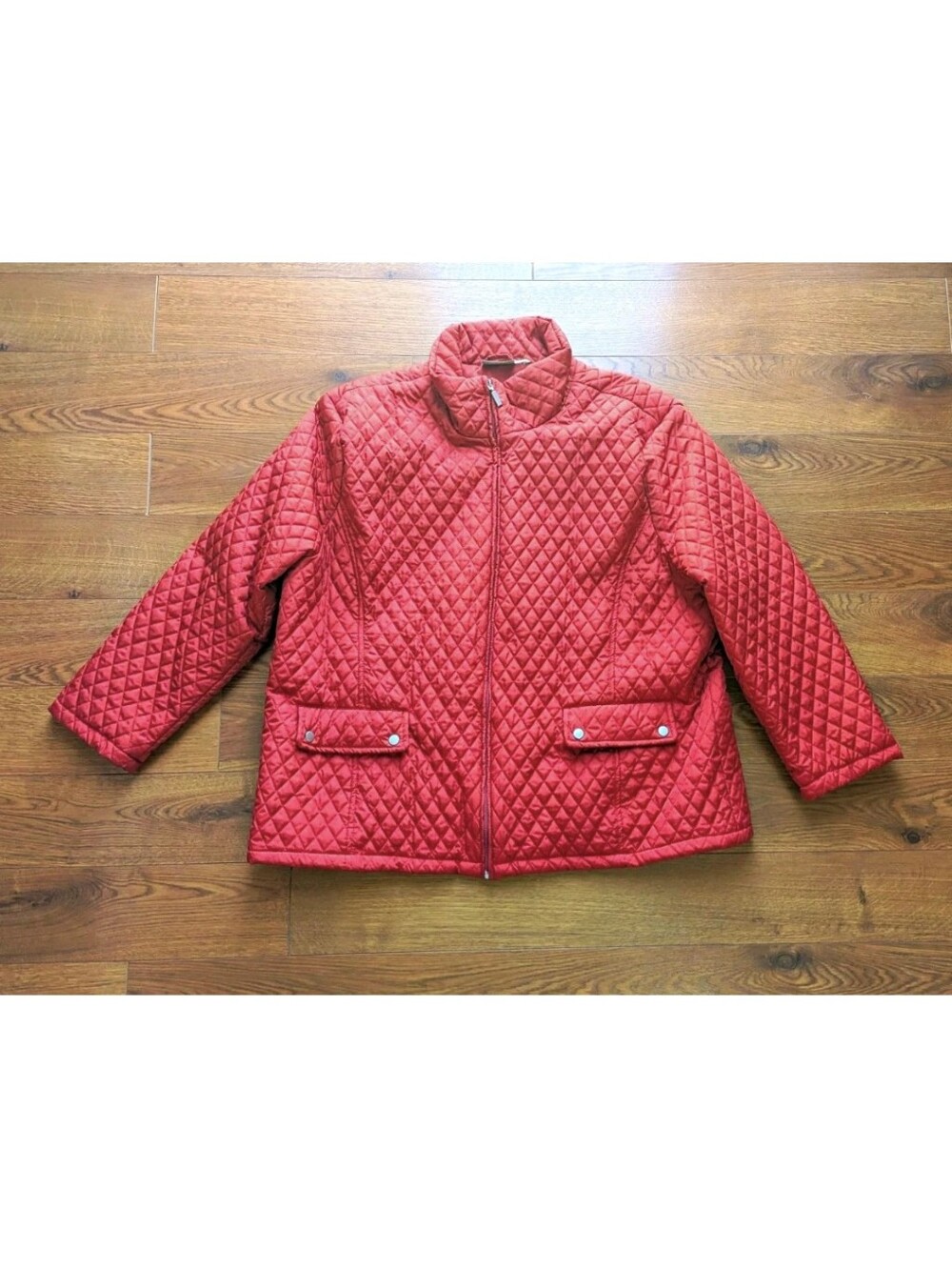 Jane Ashley Quilted Zip Up Jacket Red ***See Description